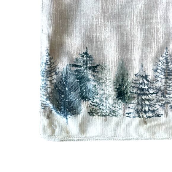 Rachel Zoe Christmas Placemats 13x19 Set of 4 Holiday Snowy Winter Forest New - Picture 10 of 10